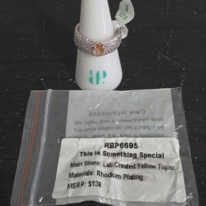 Silver and Yellow Topaz Ring